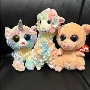 Beanie Boo Plushes - set of 3!